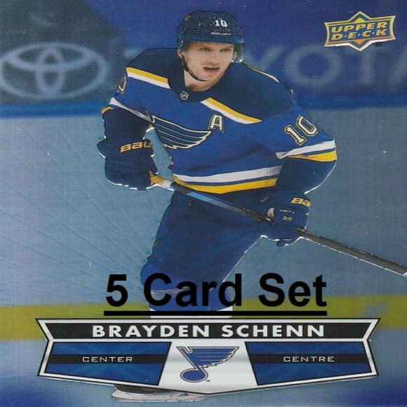 Brayden Schenn St. Louis Blues NHL Hockey Card Collection - 5 Card Set - Picture 1 of 6